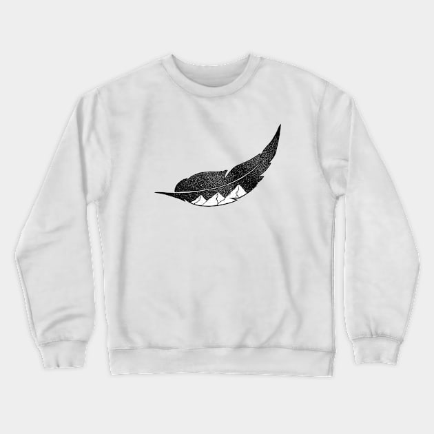 Cosmic Feather Crewneck Sweatshirt by jy ink